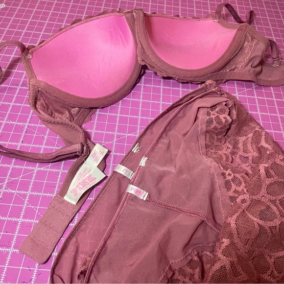 PINK by VS Date Push-up Bra and Panties Set - Picture 9 of 9